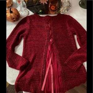 Sm Red Long sleeve sweater